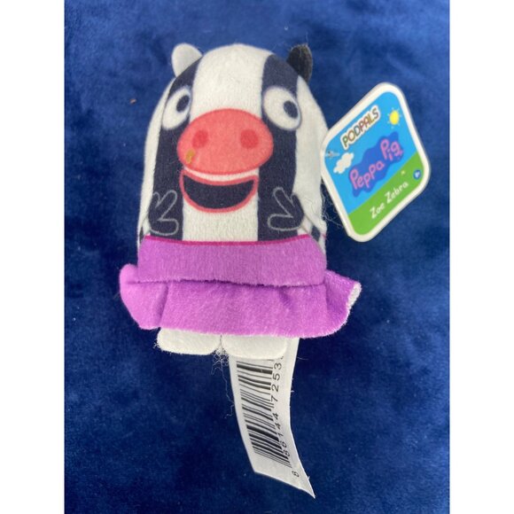 Just Play pod Pals Peppa Pig Nickelodeon ZOE ZEBRA 3.5" PLUSH - NWT‎ - Picture 1 of 7